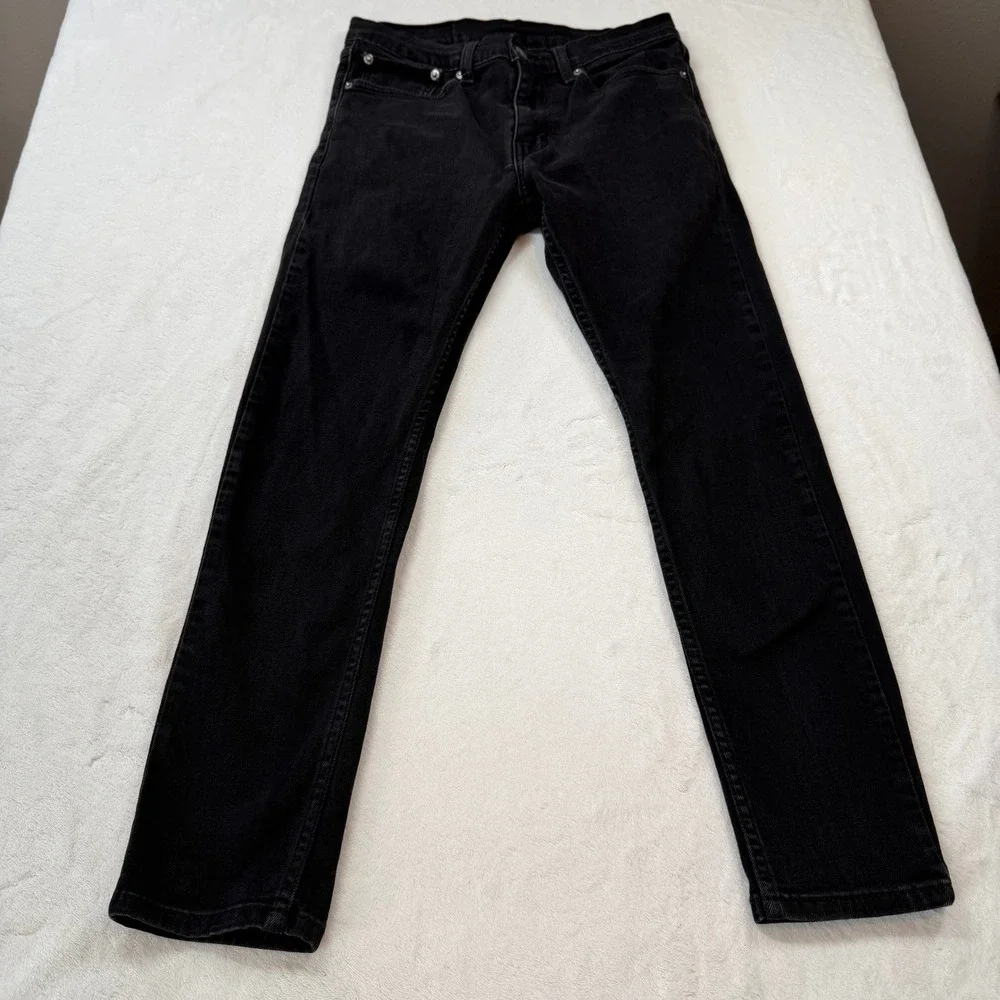 Levi's 512 Slim‎ Taper Jeans Mens W31 L30 Black Good Waterless 28833-0287